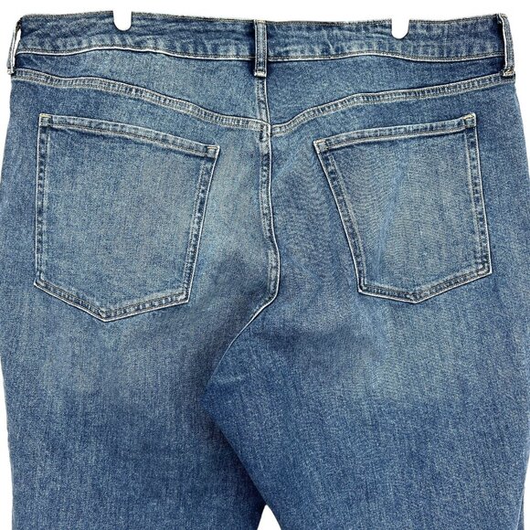 NWT Old Navy Women Distressed Jeans Sz 24 High Rise Buttons Straight Leg Stretch - Picture 4 of 10